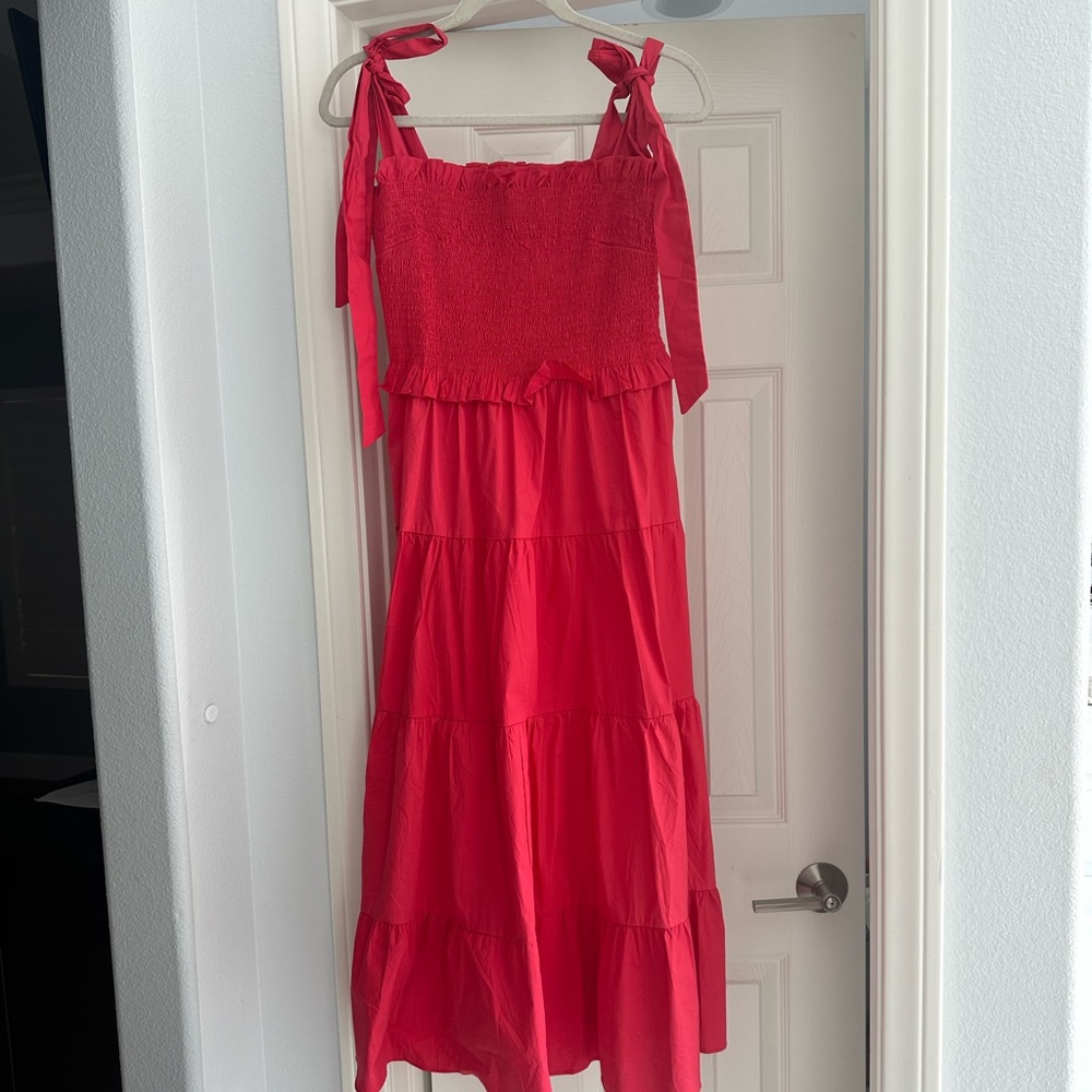 Tuckernuck Tea Length Tie Strap Dress